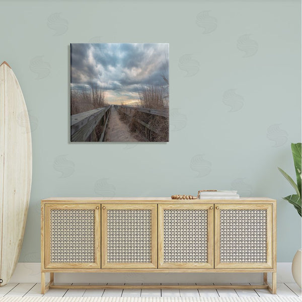 Stupell Industries Pat DeLuca | Cloudy Coastal Boardwalk View Wall Art