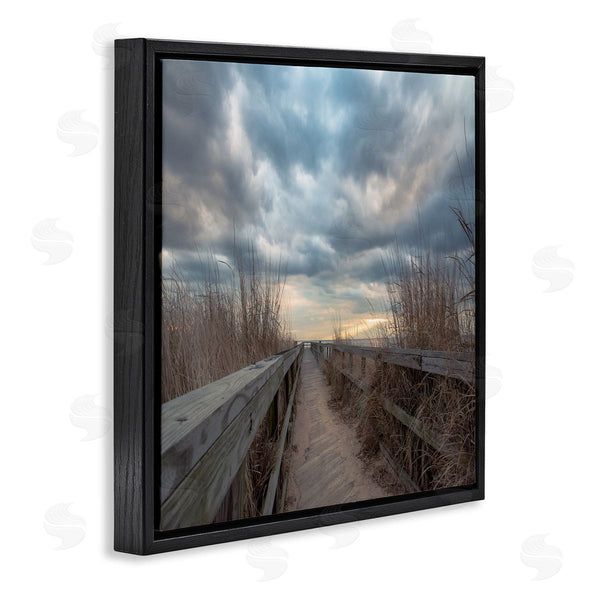 Stupell Industries Pat DeLuca | Cloudy Coastal Boardwalk View Wall Art