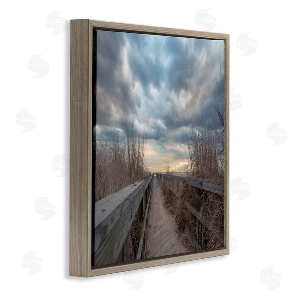 Stupell Industries Pat DeLuca | Cloudy Coastal Boardwalk View Wall Art