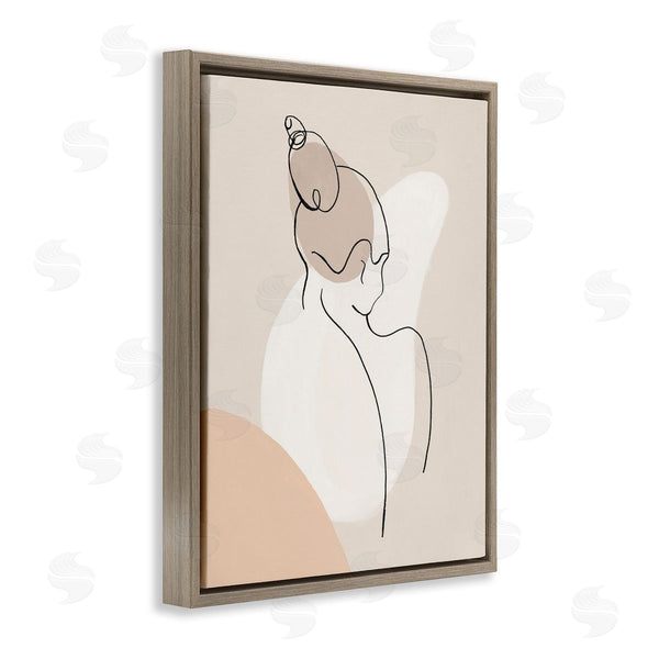 Stupell Industries Patricia Pinto | Abstract Female Line Drawing Over Abstract Shapes Wall Art