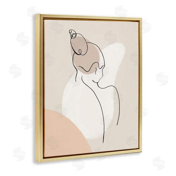 Stupell Industries Patricia Pinto | Abstract Female Line Drawing Over Abstract Shapes Wall Art