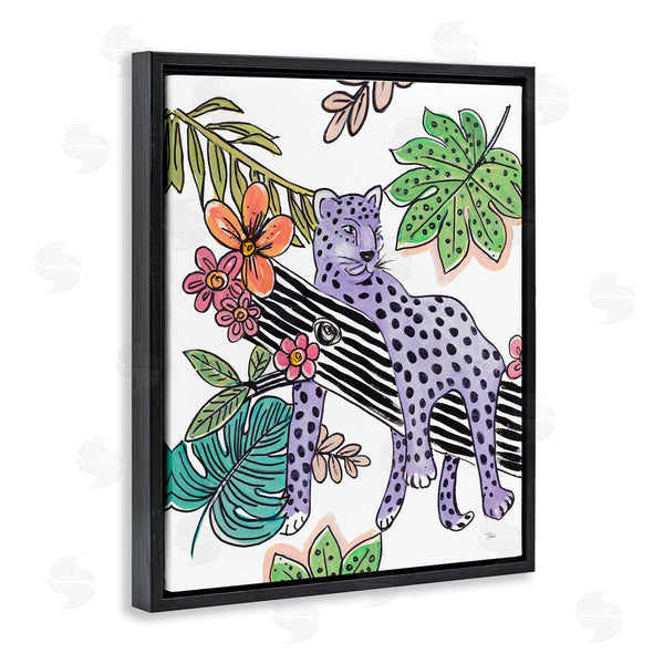 Stupell Industries Patricia Pinto | Abstract Purple Leopard Jungle Tree