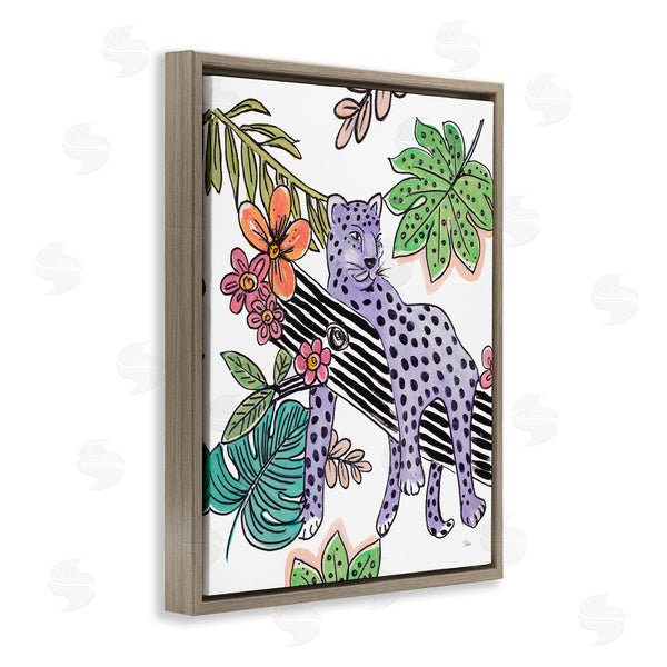Stupell Industries Patricia Pinto | Abstract Purple Leopard Jungle Tree