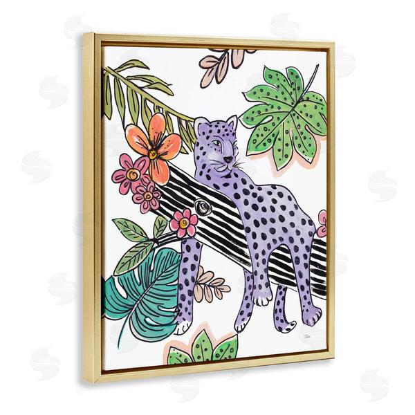 Stupell Industries Patricia Pinto | Abstract Purple Leopard Jungle Tree