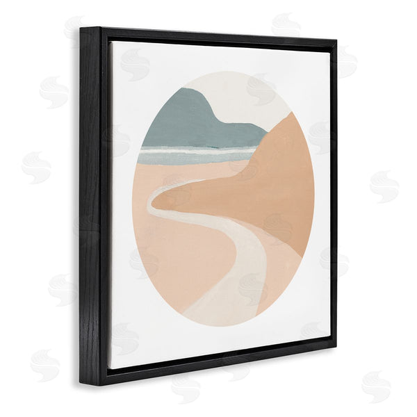 Stupell Industries Patricia Pinto | Abstract Southwestern Coastal Path Landscape Tan Blue Wall Art