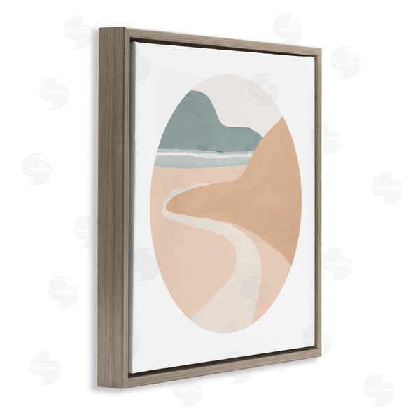 Stupell Industries Patricia Pinto | Abstract Southwestern Coastal Path Landscape Tan Blue Wall Art