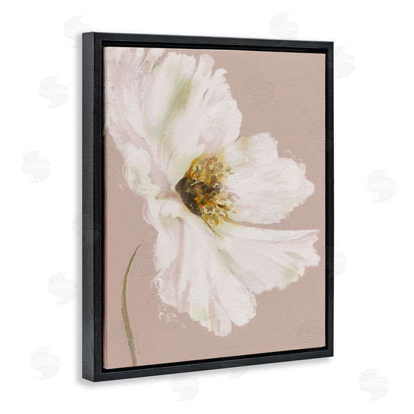 Stupell Industries Patricia Pinto | Abstract White Petal Flower Expressive Flower Beige Green Wall Art