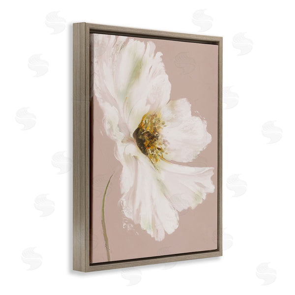 Stupell Industries Patricia Pinto | Abstract White Petal Flower Expressive Flower Beige Green Wall Art