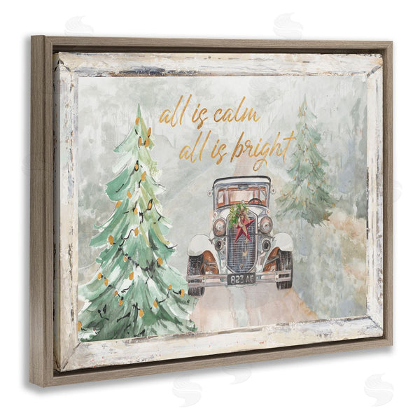 Stupell Industries Patricia Pinto | All Is Calm Christmas Country Road