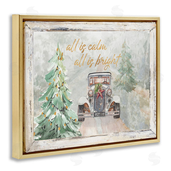 Stupell Industries Patricia Pinto | All Is Calm Christmas Country Road