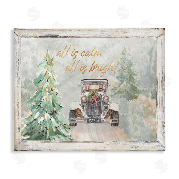 stupell industries Patricia Pinto | All Is Calm Christmas Country Road