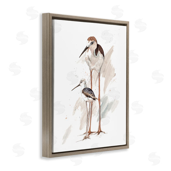 Stupell Industries Patricia Pinto | Beach Shorebird Pair Nautical Bird Tranquil Painting Wall Art