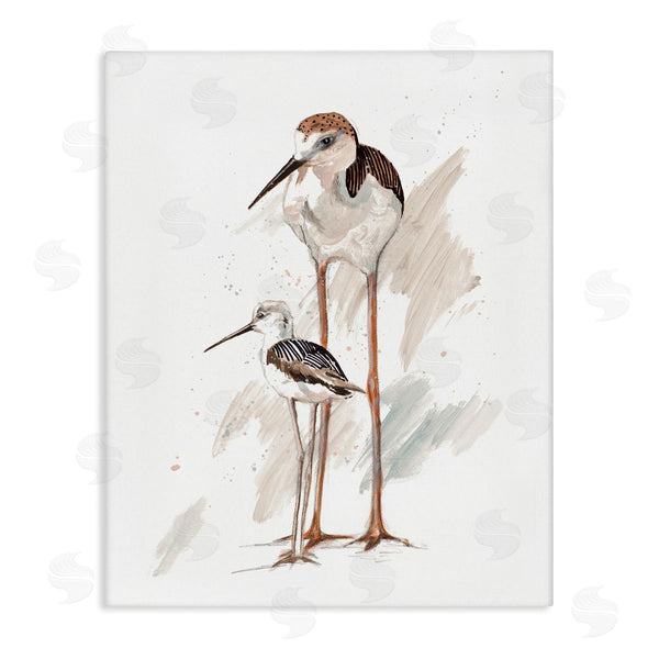stupell industries Patricia Pinto | Beach Shorebird Pair Nautical Bird Tranquil Painting Wall Art