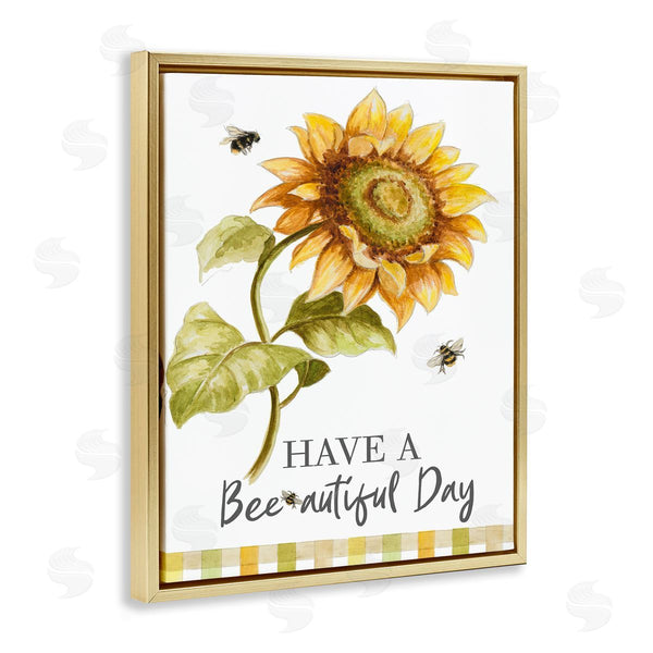 Stupell Industries Patricia Pinto | Beautiful Day Country Bee Sunflower