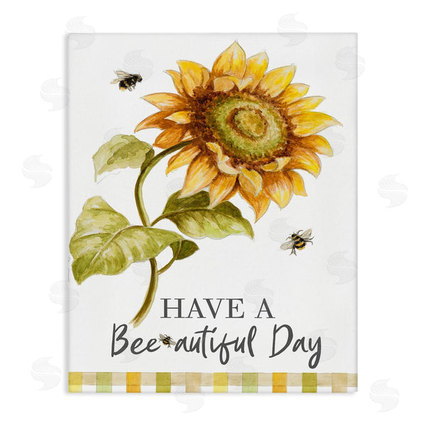 stupell industries Patricia Pinto | Beautiful Day Country Bee Sunflower
