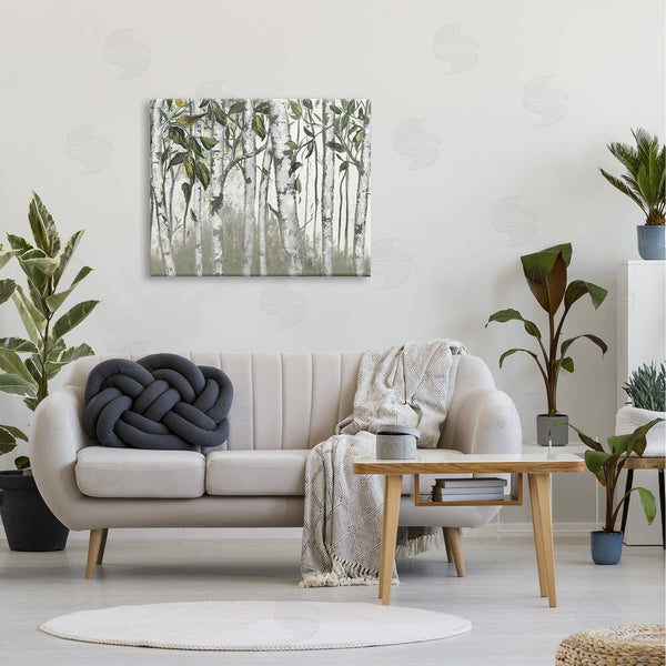 Stupell Industries Patricia Pinto | Birch Trunk Foliage Patterned Wood Log Forest Wall Art