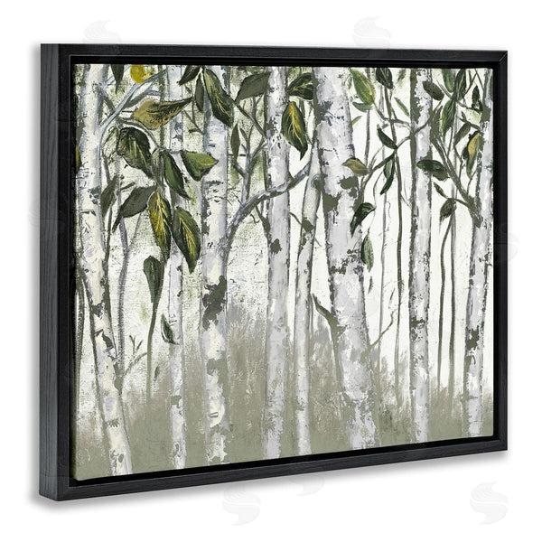 Stupell Industries Patricia Pinto | Birch Trunk Foliage Patterned Wood Log Forest Wall Art
