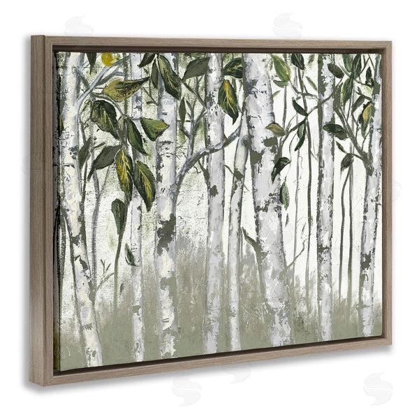 Stupell Industries Patricia Pinto | Birch Trunk Foliage Patterned Wood Log Forest Wall Art