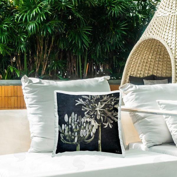 Stupell Industries Patricia Pinto | Blooming White Herbs Printed Throw Pillow