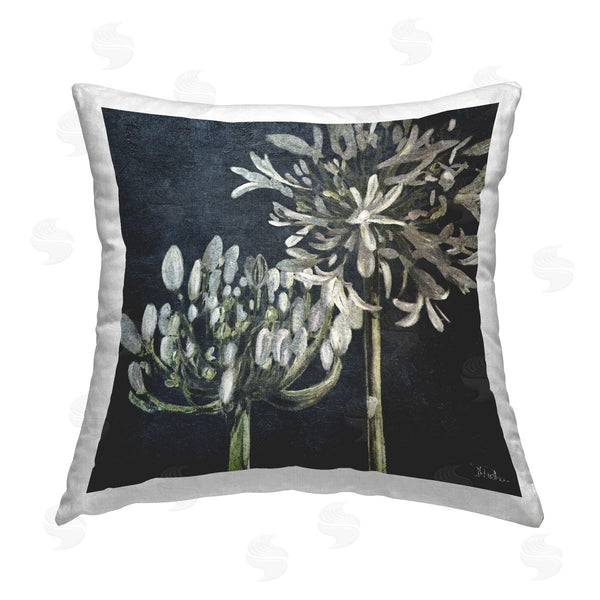 stupell industries Patricia Pinto | Blooming White Herbs Printed Throw Pillow