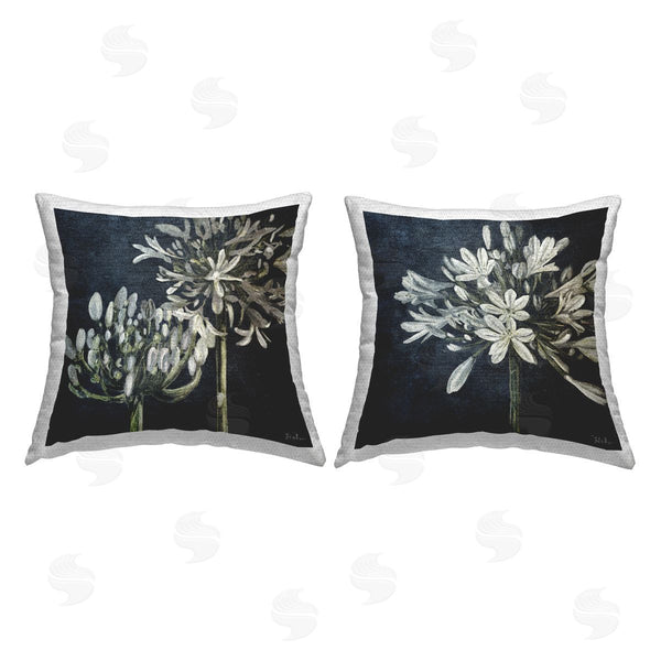 Stupell Industries Patricia Pinto | Blossoming Flower Stem Botanical Printed Throw Pillow Set