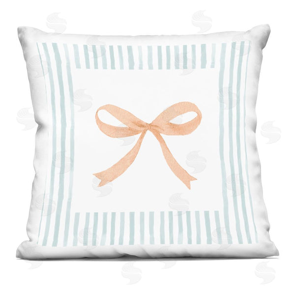 stupell industries Patricia Pinto | Blue Bordered Ribbon Throw Pillow