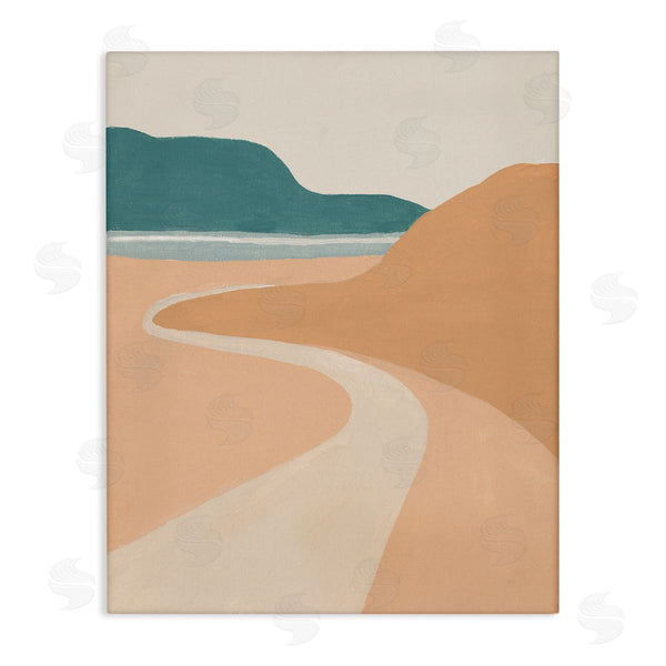 stupell industries Patricia Pinto | Coastal Road Landscape Terracotta Brown Seascape