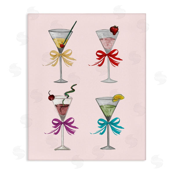 stupell industries Patricia Pinto | Cute Ribbon Cocktails Wall Art