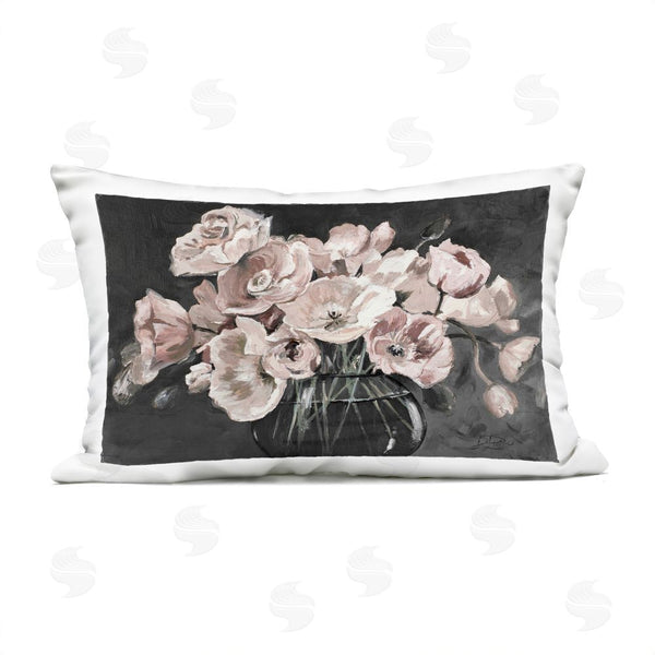 Stupell Industries Patricia Pinto | Dark Clear Vase Flowers Printed Throw Pillow