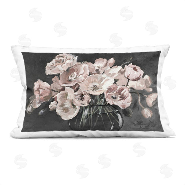 stupell industries Patricia Pinto | Dark Clear Vase Flowers Printed Throw Pillow