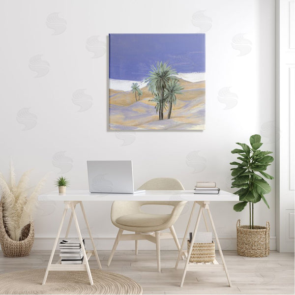 Stupell Industries Patricia Pinto | Desolate Desert Sand Palm Trees Blue Sky Wall Art