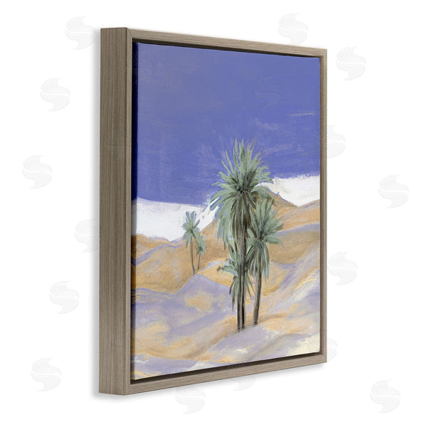 Stupell Industries Patricia Pinto | Desolate Desert Sand Palm Trees Blue Sky Wall Art