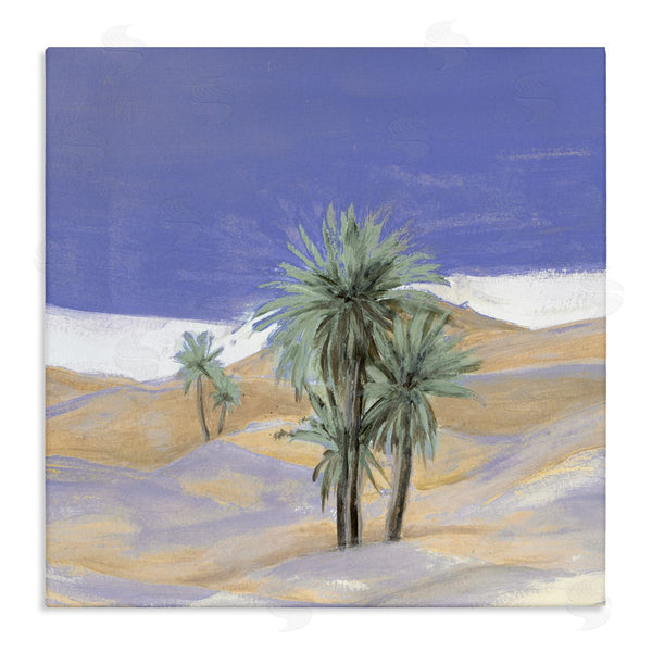stupell industries Patricia Pinto | Desolate Desert Sand Palm Trees Blue Sky Wall Art