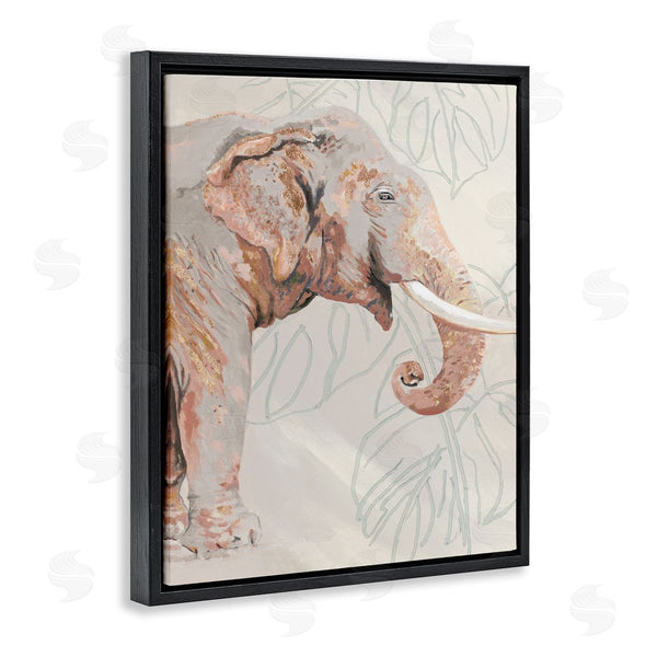 Stupell Industries Patricia Pinto | Elephant & Tropical Leaves Wall Art