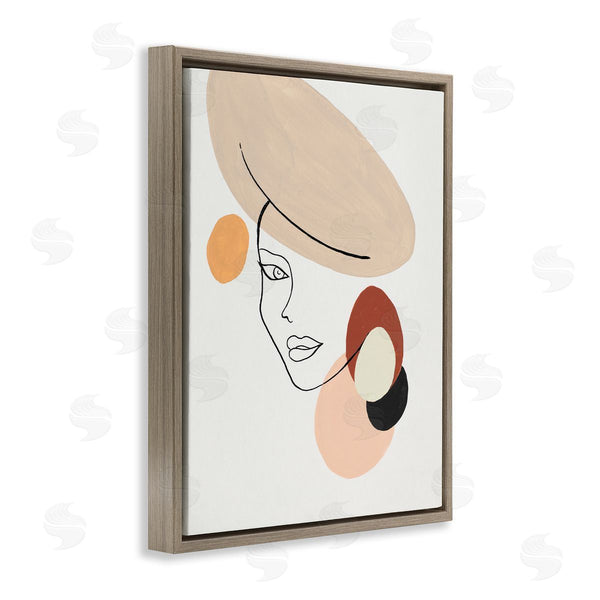 Stupell Industries Patricia Pinto | Fashion Female Portrait Terracotta Abstract Shapes