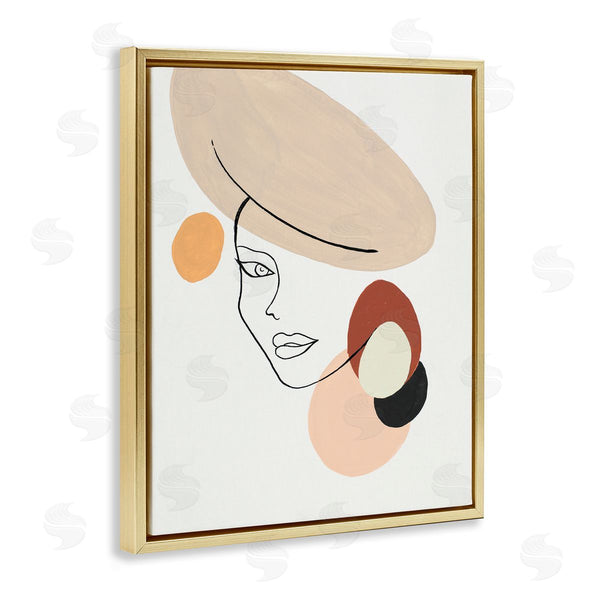 Stupell Industries Patricia Pinto | Fashion Female Portrait Terracotta Abstract Shapes
