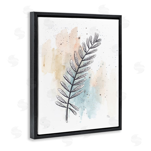 Stupell Industries Patricia Pinto | Foliage Plant Stem Over Blue Beige Watercolor