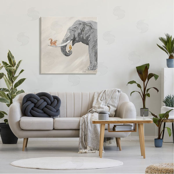 Stupell Industries Patricia Pinto | Fun Elephant And Squirrel Acorn Animals Wall Art