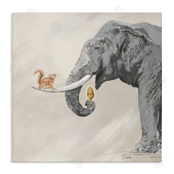 stupell industries Patricia Pinto | Fun Elephant And Squirrel Acorn Animals Wall Art