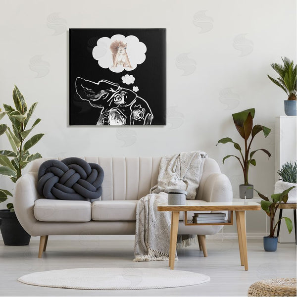 Stupell Industries Patricia Pinto | Funny Dog Dreaming Squirrel Pet Wall Art