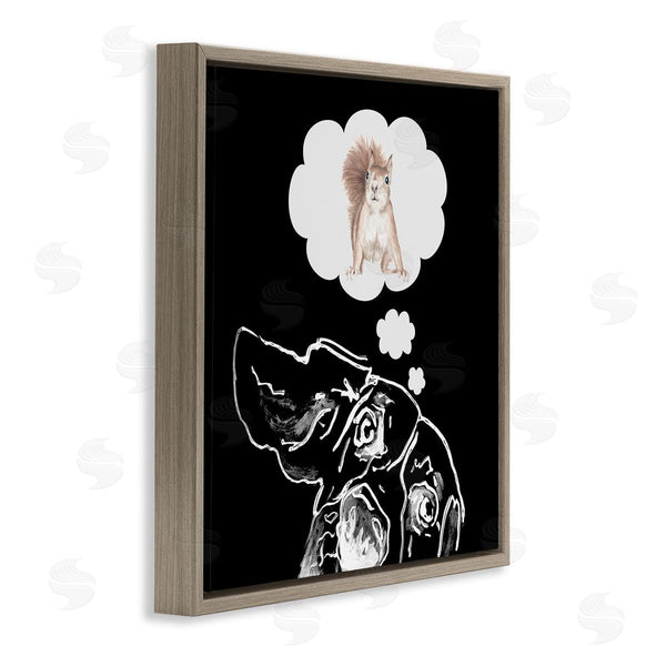 Stupell Industries Patricia Pinto | Funny Dog Dreaming Squirrel Pet Wall Art