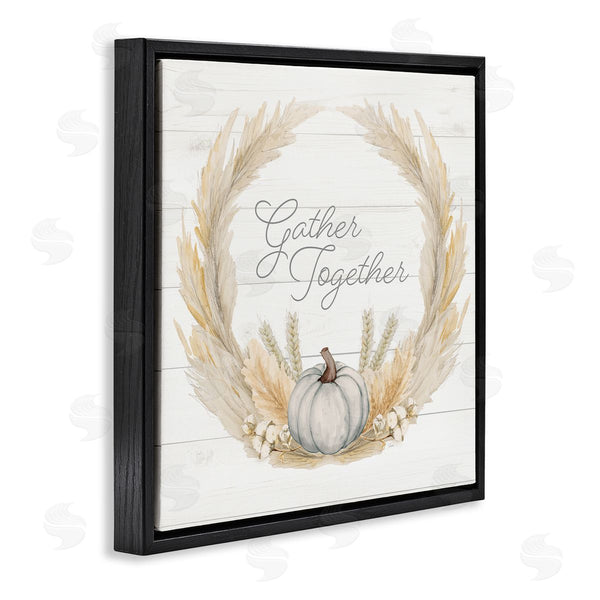 Stupell Industries Patricia Pinto | Gather Together Family Sentiment Rustic Wheat Sprigs Wall Art