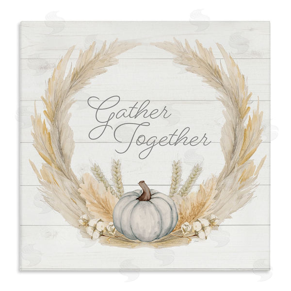 stupell industries Patricia Pinto | Gather Together Family Sentiment Rustic Wheat Sprigs Wall Art