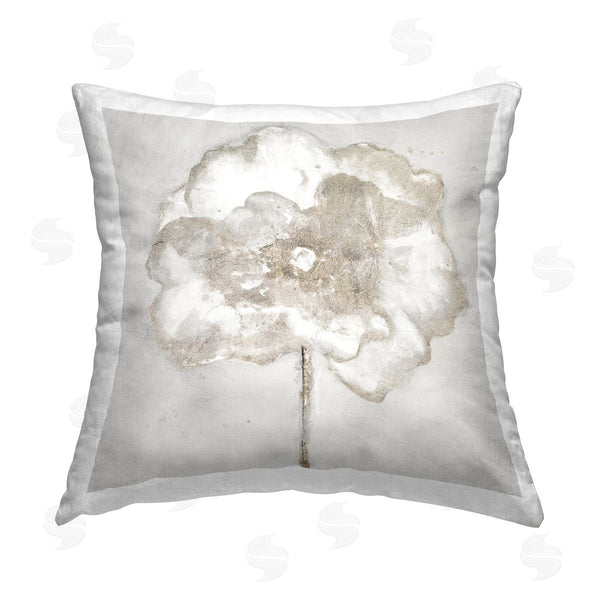 stupell industries Patricia Pinto | Gilded Flower Blossoms Printed Throw Pillow