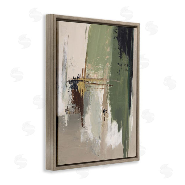 Stupell Industries Patricia Pinto | Green & Tan Brush Strokes Wall Art