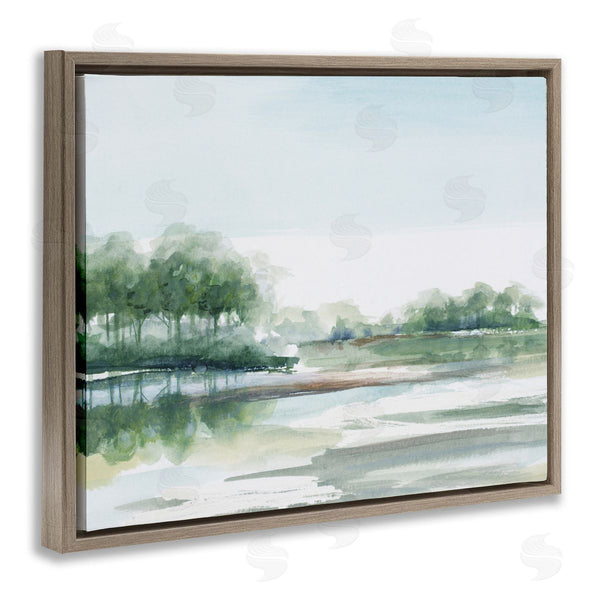 Stupell Industries PATRICIA PINTO | Green Toned Water Landscape