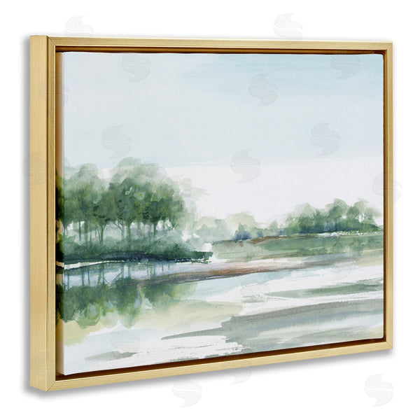 Stupell Industries PATRICIA PINTO | Green Toned Water Landscape