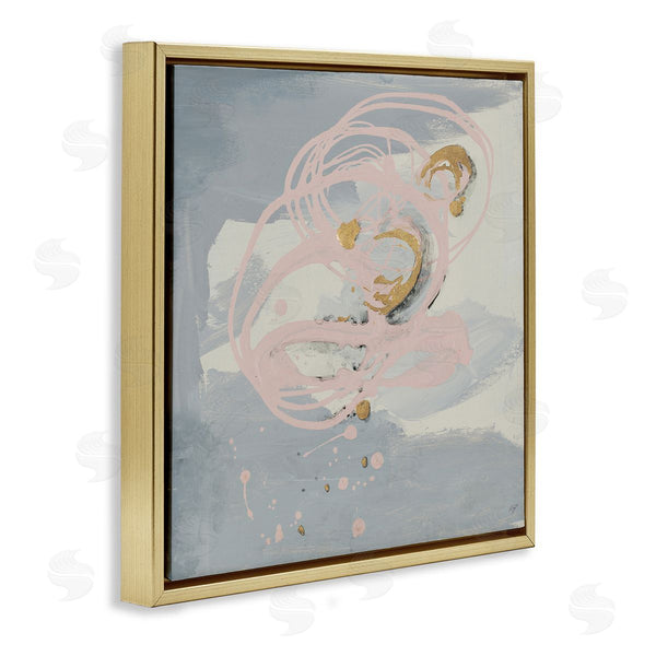 Stupell Industries Patricia Pinto | Grey With Pink Swirl