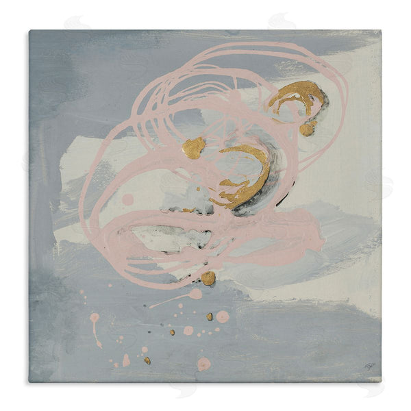 stupell industries Patricia Pinto | Grey with Pink Swirl