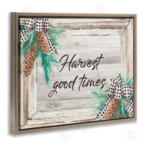 Stupell Industries Patricia Pinto | Harvest Good Times Rustic Pinecone Accents